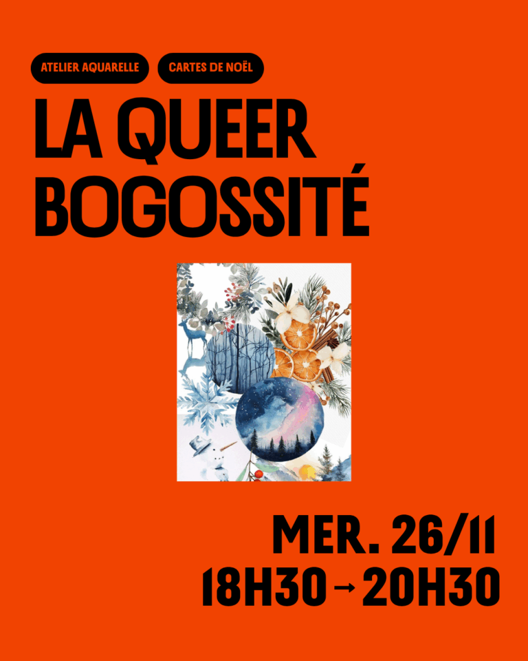 Atelier Aquarelle Carte de Noël avec la Queer Bogossité ⭐︎