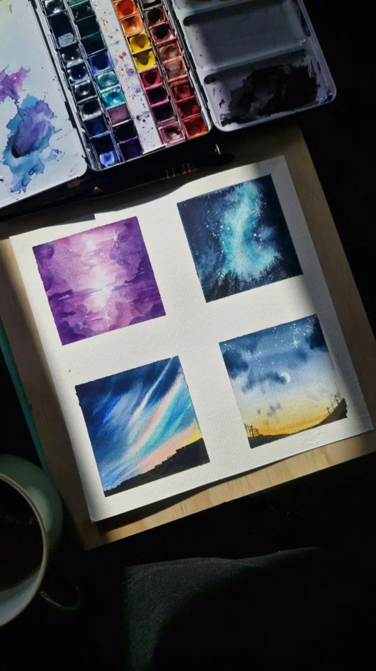 Atelier aquarelle Spécial Ciel étoilé